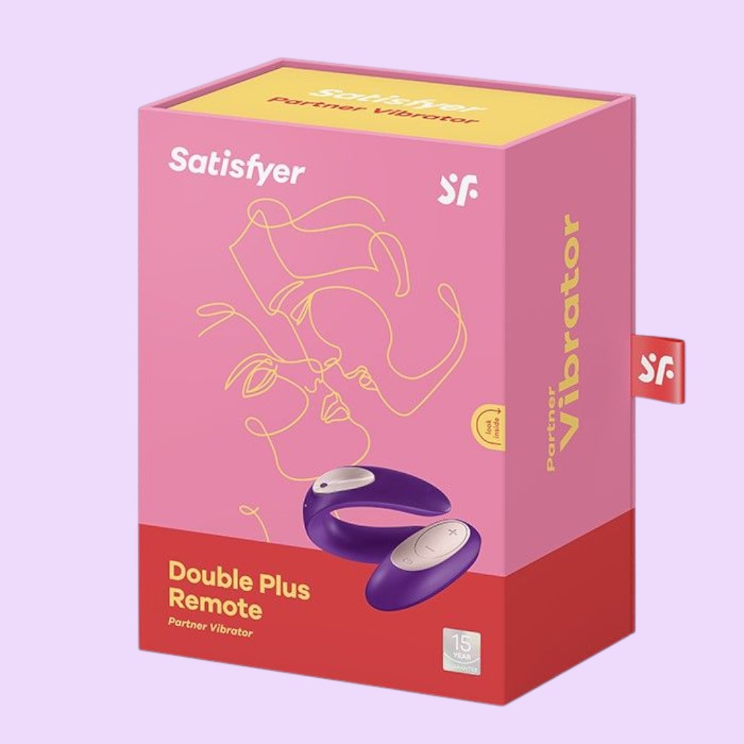 Вібратор для пар Satisfyer Double Plus Remote (пульт ДК, 2 мотори)