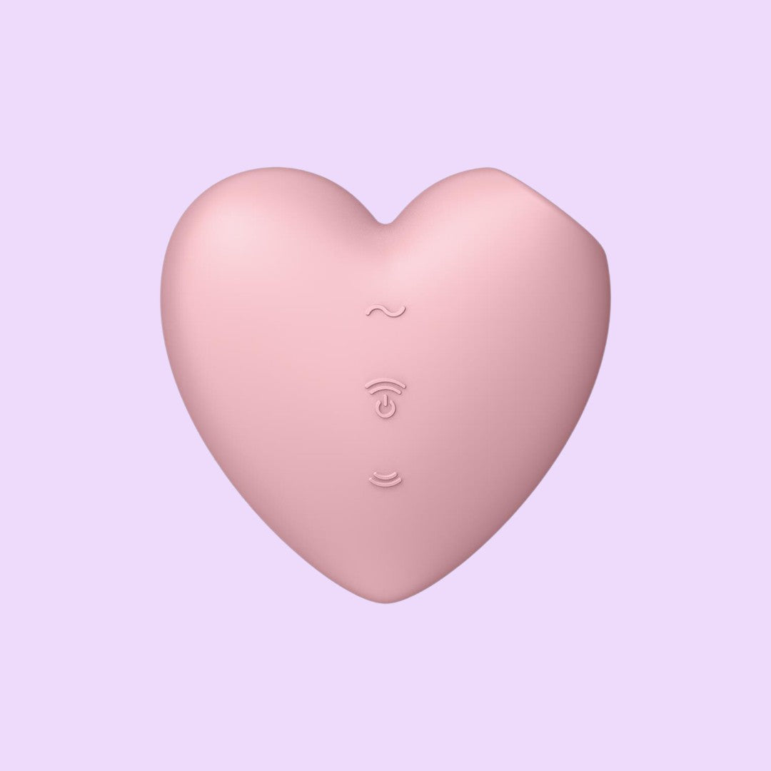 Вакуумний стимулятор-серце з вібрацією Satisfyer Cutie Heart Light Red