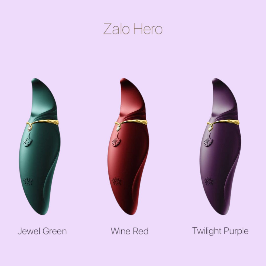 Вібратор 2в1 з язичком Zalo Hero (кристал Swarovski)
