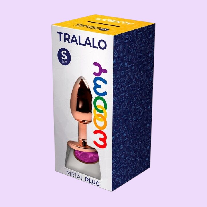 Анальна пробка Wooomy Tralalo Rose Gold Magenta S