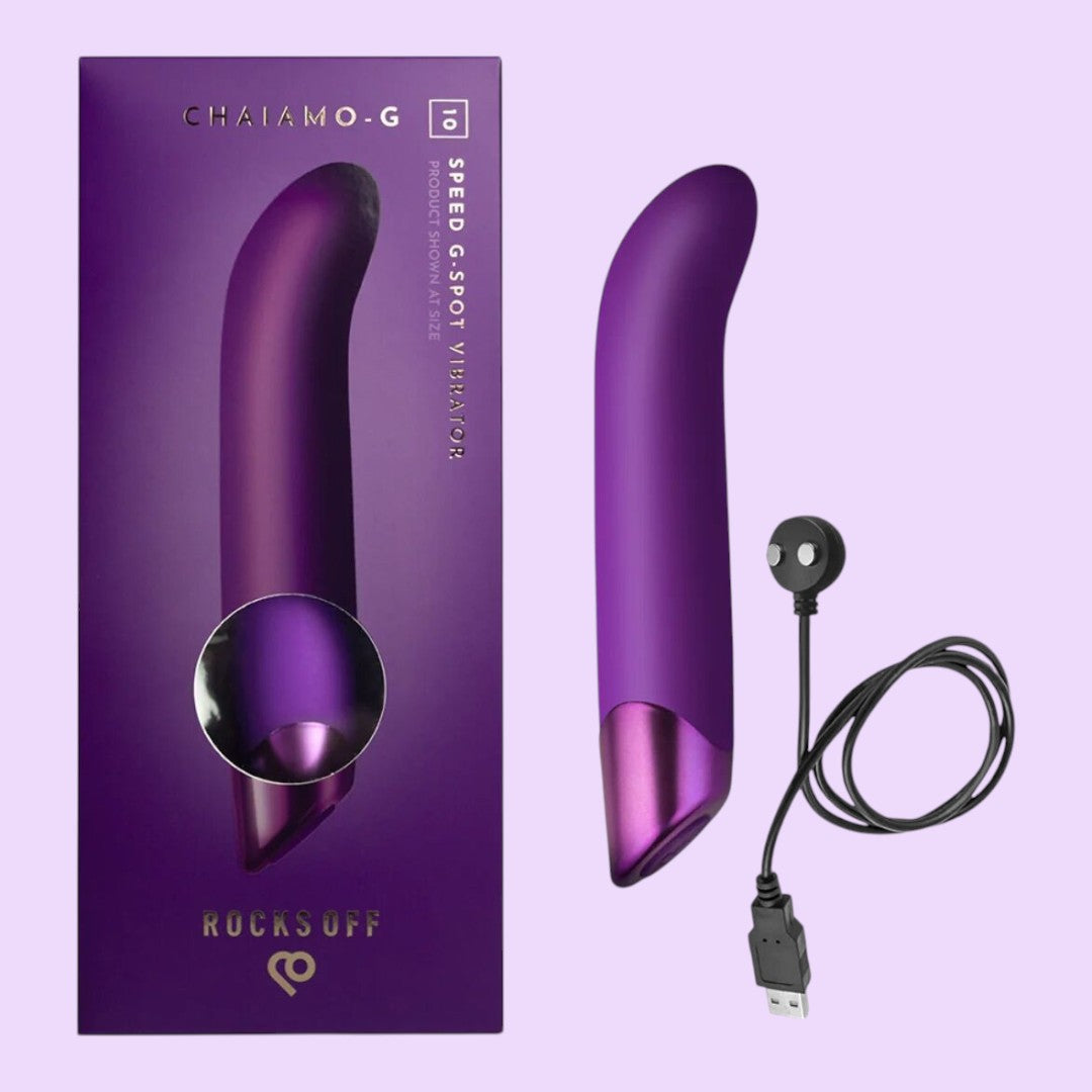 Вібратор для точки G Rocks Off Chaiamo G (чорний / фіолетовий)