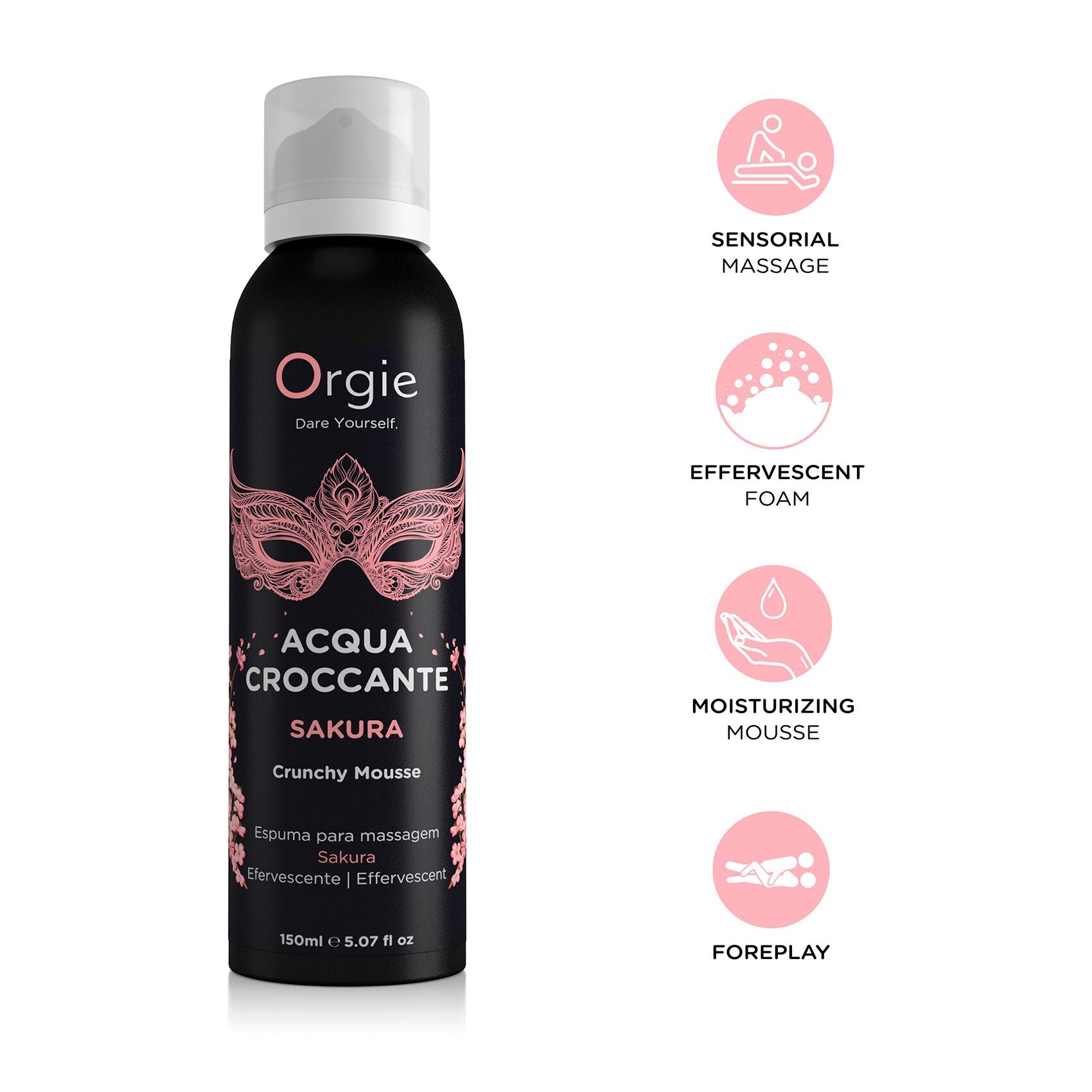 Масажна пінка Orgie Acqua Croccante Sakura 150 мл