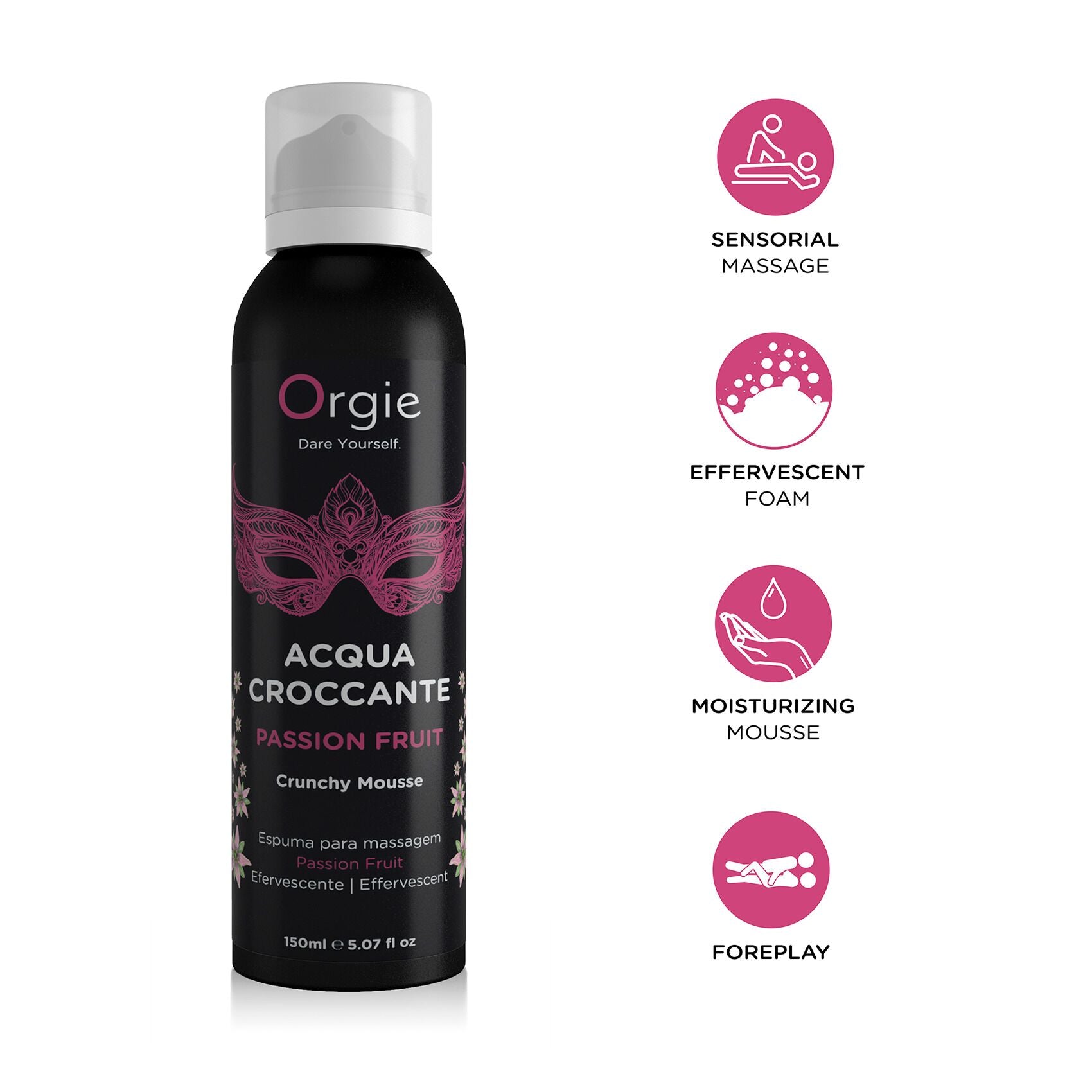 Масажна пінка Orgie Acqua Croccante Passion Fruit 150 мл