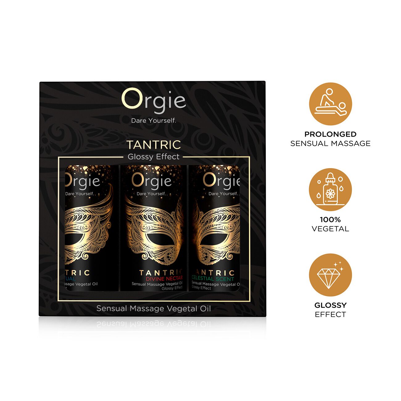 Набір олій для тантричного масажу Orgie – Tantric Mini Size Collection (3×30 мл), зволоження