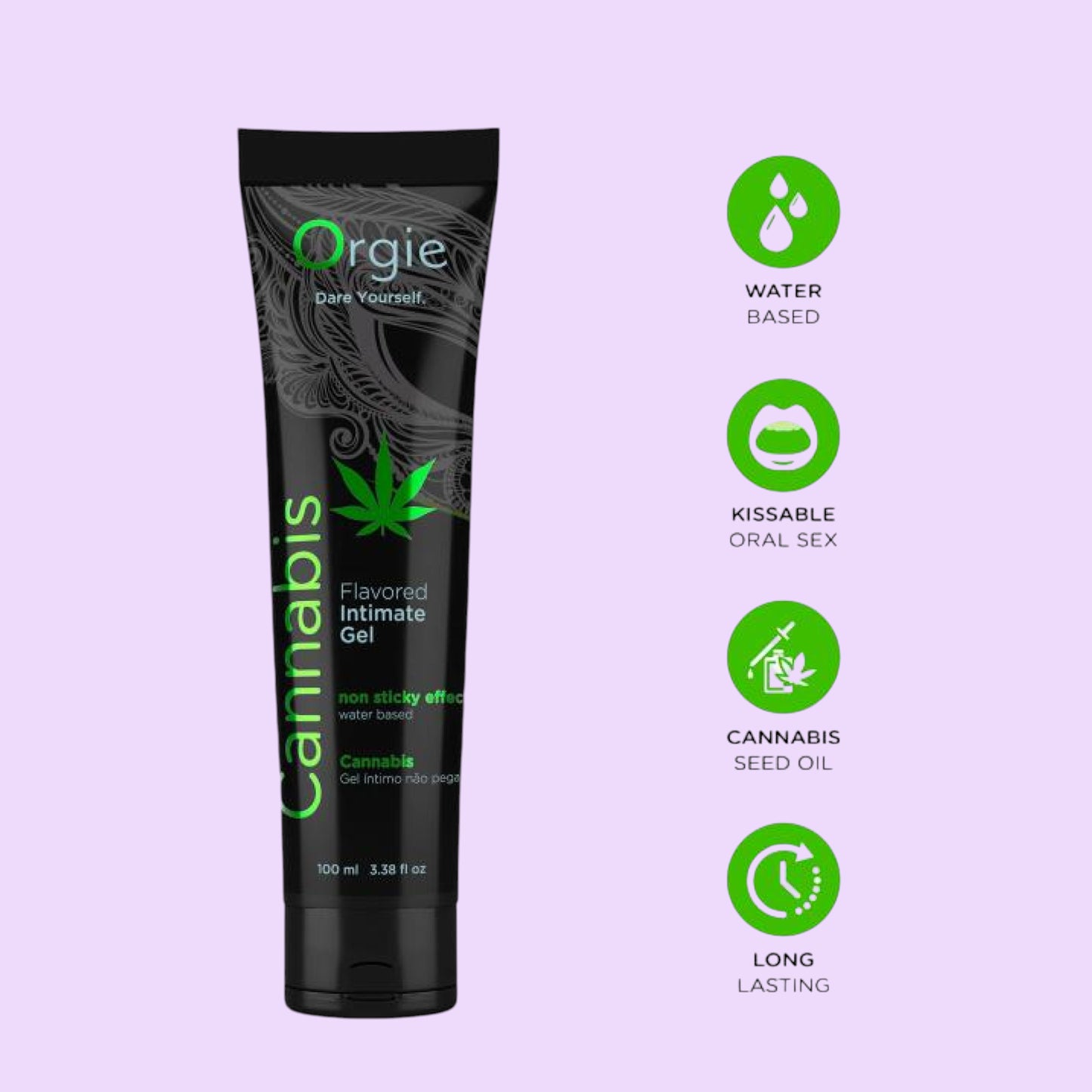 Orgie Lube Tube Канабіс — їстівний лубрикант на водній основі (100 мл)