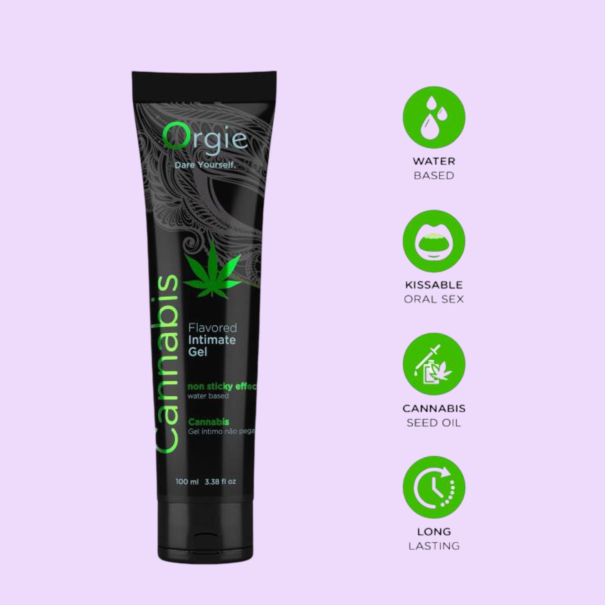 Orgie Lube Tube Канабіс — їстівний лубрикант на водній основі (100 мл)