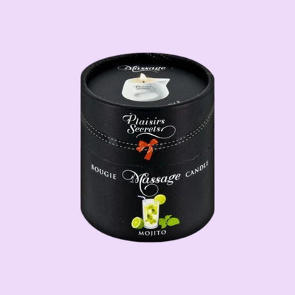 Масажна свічка Plaisirs Secrets Mojito (80 мл) подарункова упаковка, керамічний посуд