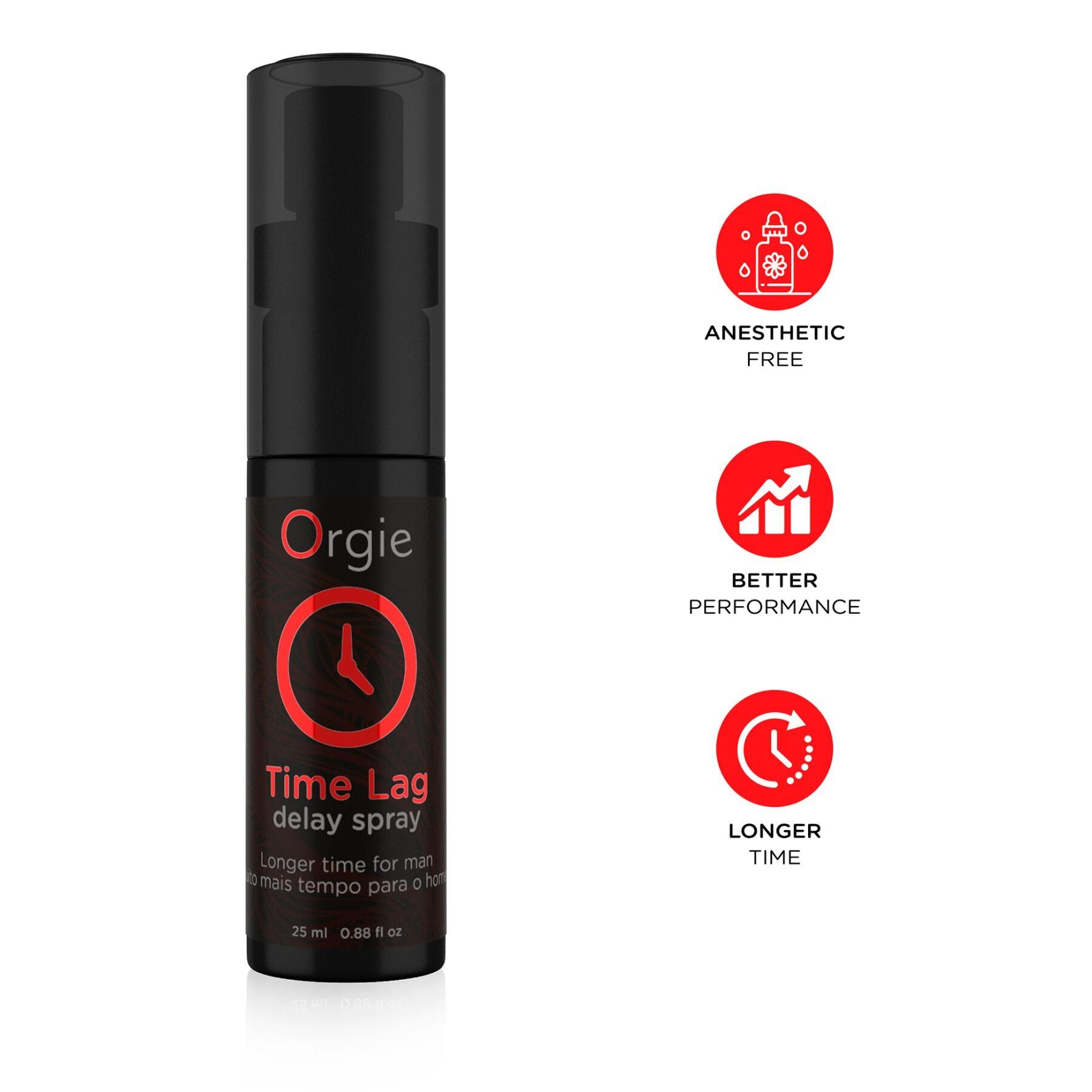 Спрей-пролонгатор Orgie Time Lag Delay Spray (25 мл) без анестетиків, з пантенолом