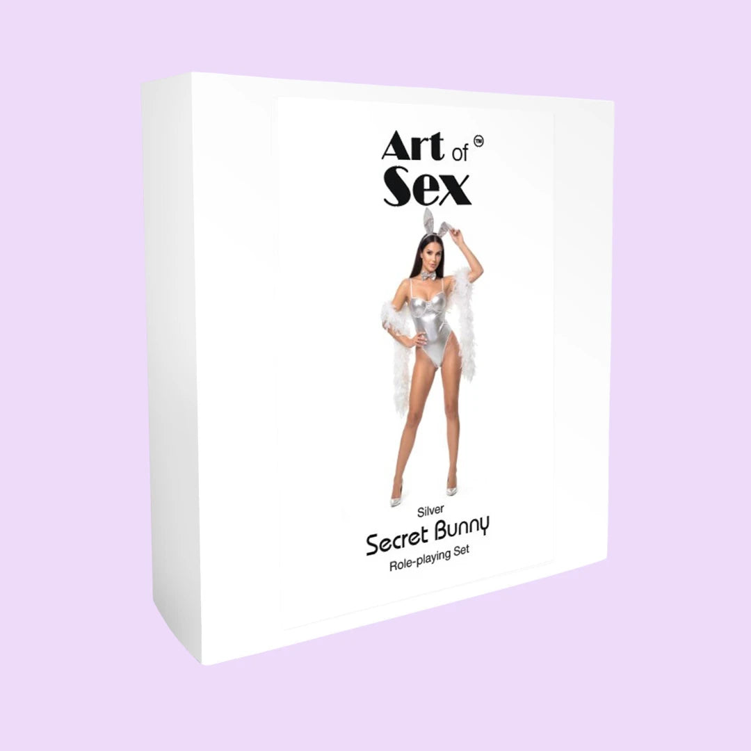 Еротичний костюм зайки Art of Sex – Secret Bunny, срібний