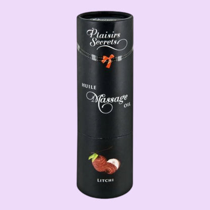 Масажна олія Plaisirs Secrets Litchi, 59 мл — їстівна, з афродизіаками