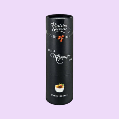 Масажна олія Plaisirs Secrets Creme Brulee (59 мл) з афродизіаками їстівна, подарункове пакування