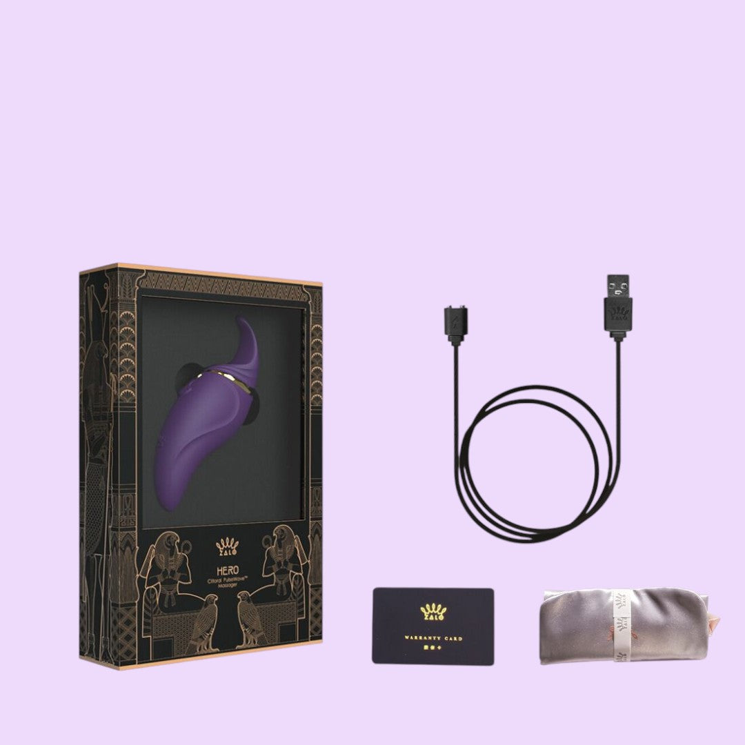 Вібратор 2в1 з язичком Zalo Hero (кристал Swarovski)