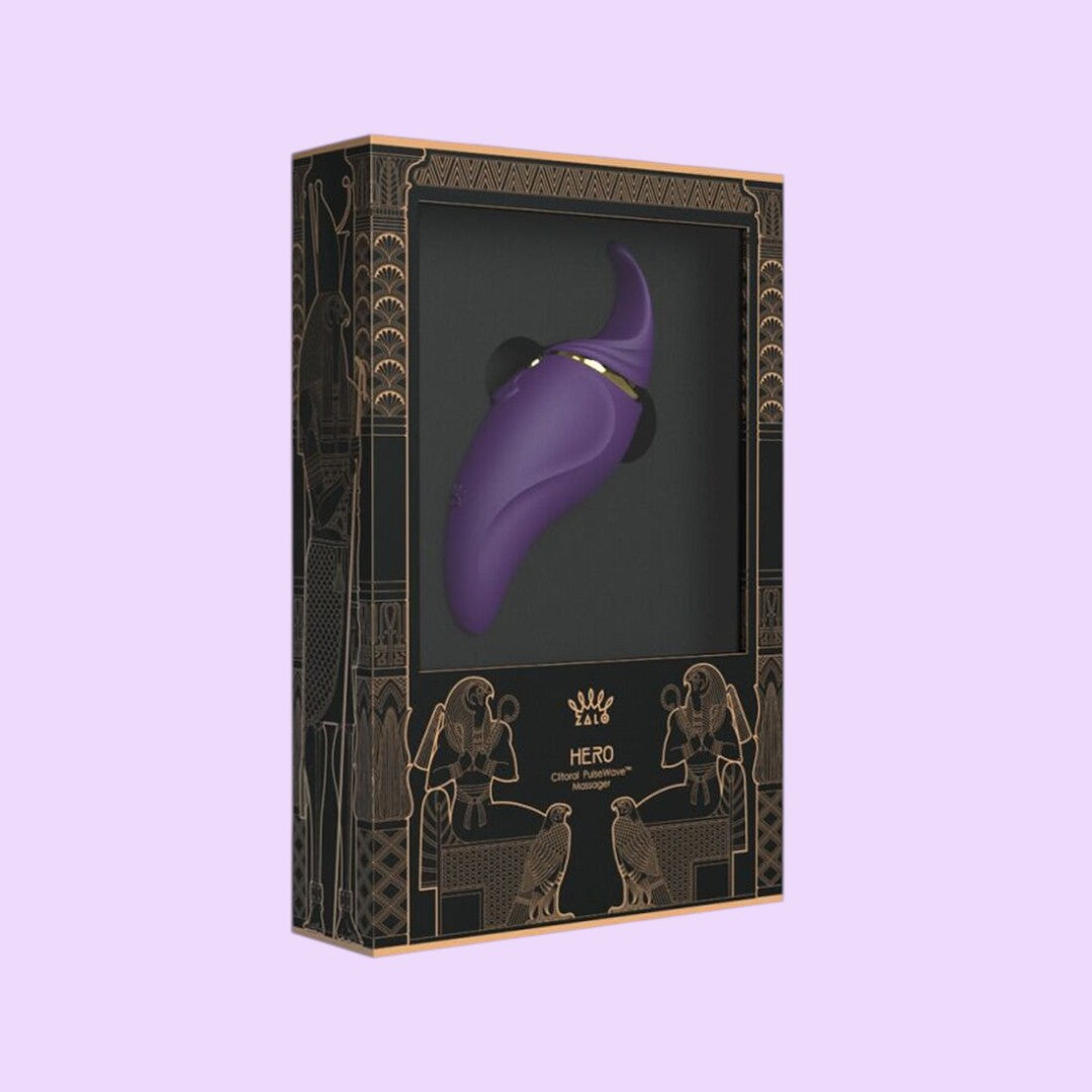 Вібратор 2в1 з язичком Zalo Hero (кристал Swarovski)