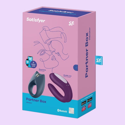 Набір Satisfyer Partner Box 2 (смарт-вібратор для пар Double Joy + віброкільце Royal One)