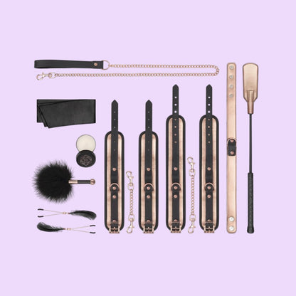Шикарний набір для BDSM Rosy Gold – Nouveau BDSM set, 9 аксесуарів