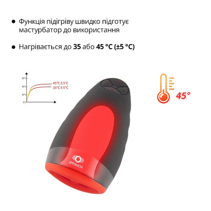 Преміальний мастурбатор Otouch CHIVEN 2 — вібрувальний язичок, підігрів, 6 режимів