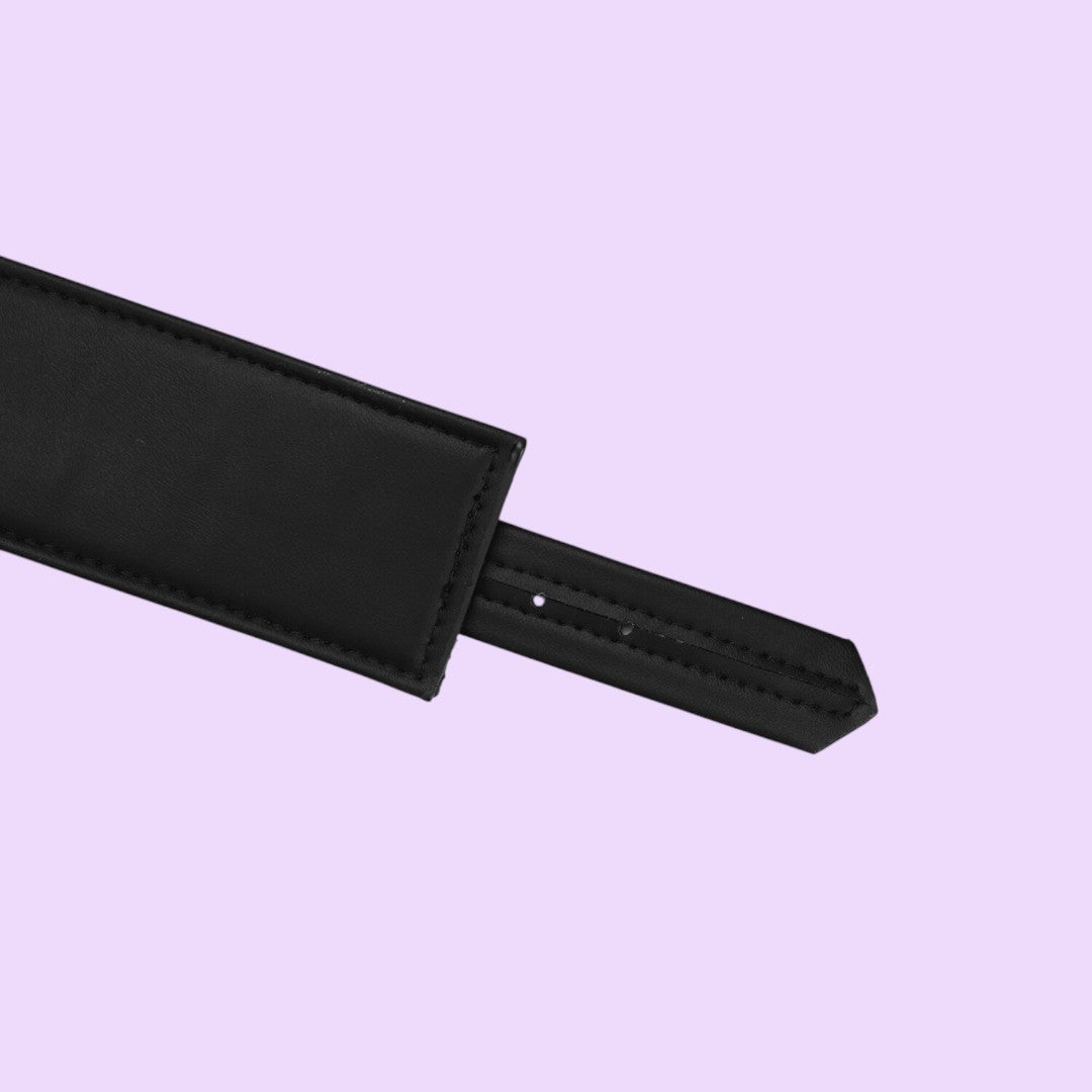 Наручники з ланцюжком Liebe Seele Black Organosilicon Wrist Cuff, екошкіра