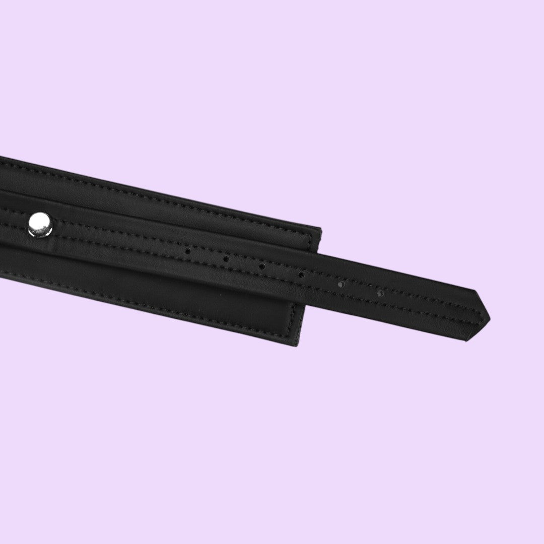 Поножі Liebe Seele Black Organosilicon Anklecuffs, екошкіра