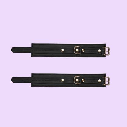 Поножі Liebe Seele Black Organosilicon Anklecuffs, екошкіра