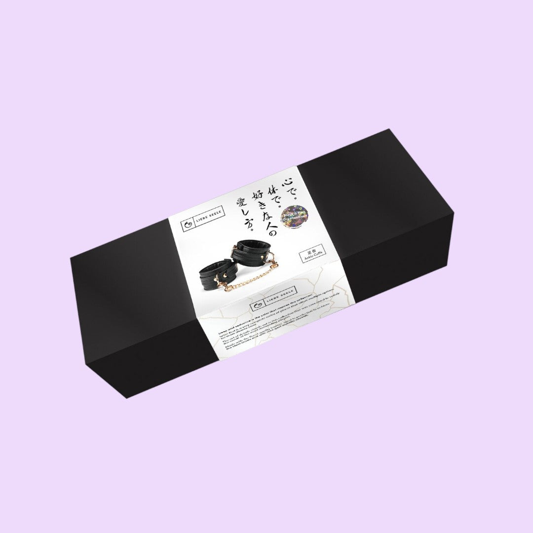 Поножі Liebe Seele Black Organosilicon Anklecuffs, екошкіра