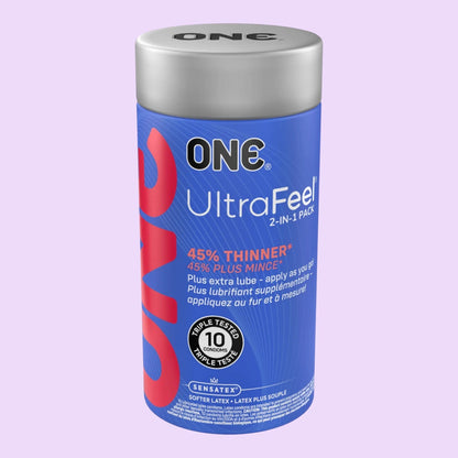 Презервативи ONE Ultra Feel, 10 шт — ультратонкі, з додатковою змазкою