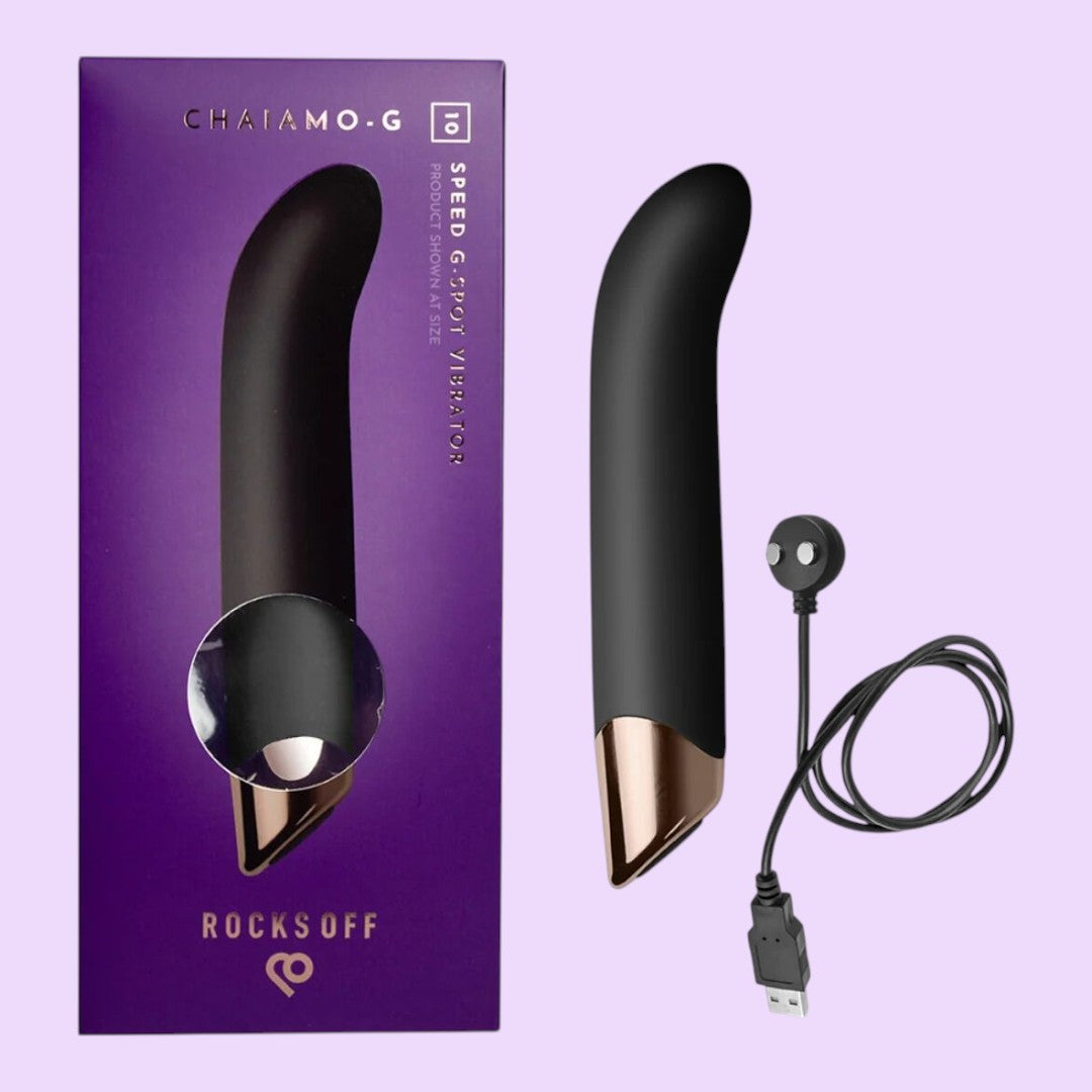 Вібратор для точки G Rocks Off Chaiamo G (чорний / фіолетовий)