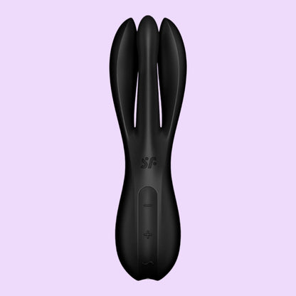 Кліторальний вібратор Satisfyer Threesome 2 Black (3 гнучкі пальчики, 3 мотори)