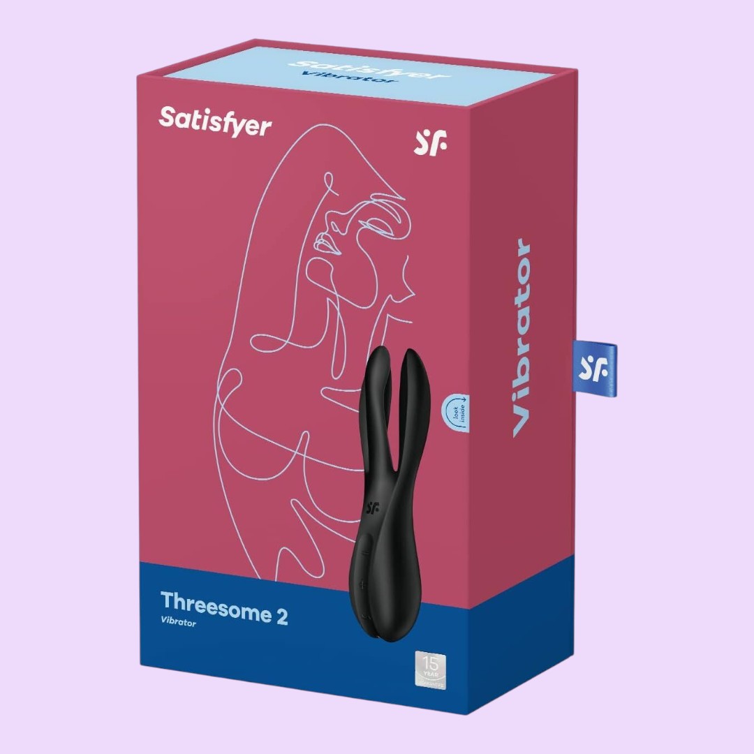 Кліторальний вібратор Satisfyer Threesome 2 Black (3 гнучкі пальчики, 3 мотори)