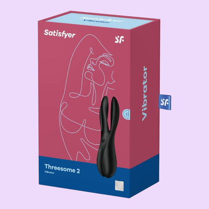 Кліторальний вібратор Satisfyer Threesome 2 Black (3 гнучкі пальчики, 3 мотори)