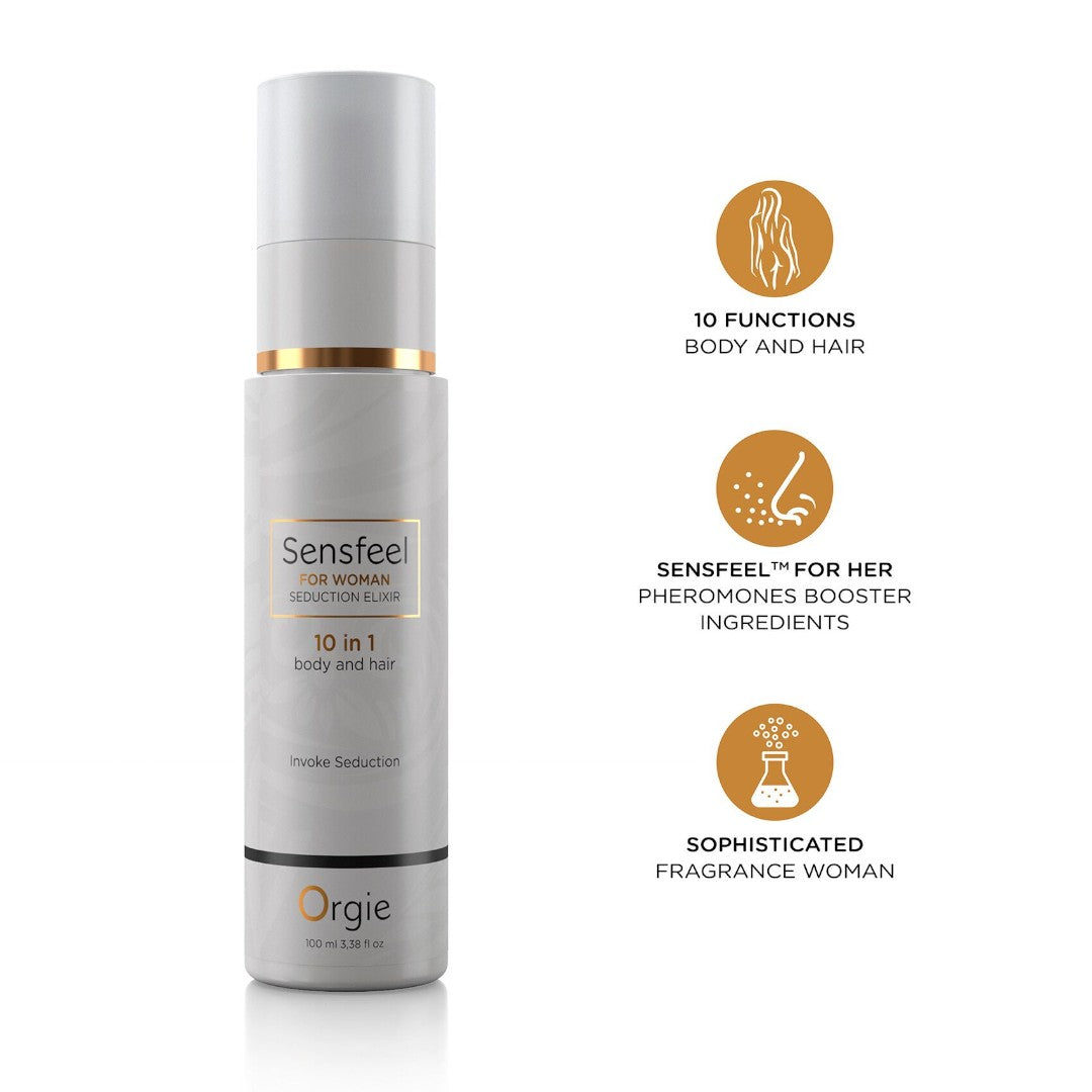 Лосьйон з феромонами для тіла та волосся Orgie – Sensfeel Seduction Elixir 10 in 1 for Woman, 100 мл