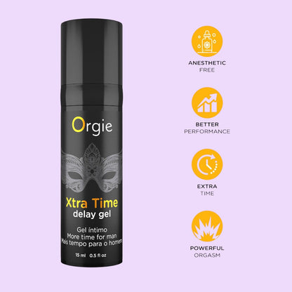Orgie Xtra Time Delay Gel - пролонгатор для чоловіків без анестетиків, 15 мл