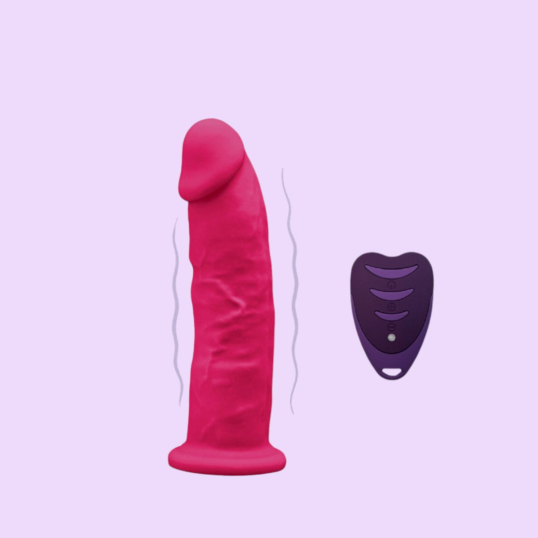 Фалоімітатор з вібрацією SilexD Henry Vibro Pink MODEL 2 (7in) + LRS